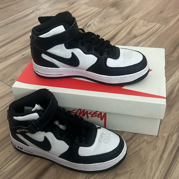 Nike Shoes - Nike x Stussy Air Force 1 sneakers black and white